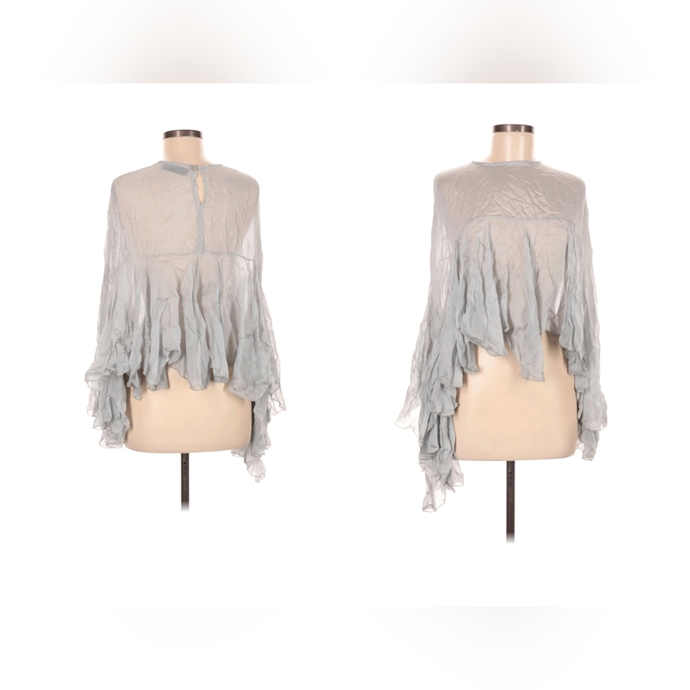 Free People Gray Ruffled Blouse - Picture 10 of 10